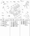 Cylinder Oil Filter Diagram and Parts List for 584447-0205-E2  Briggs and Stratton Engine